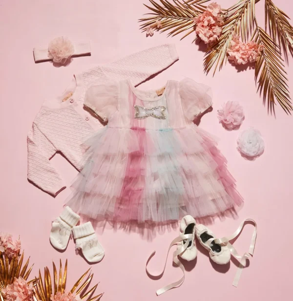 Bebe Crystal Bow Tulle Dress<Tutu du Monde Cheap